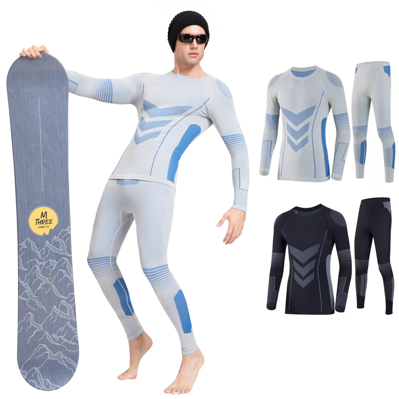 Compression Long Pant - 男性ジムスーツフィットネスランニングハイキングスキータイトセット運動スポーツバスケットボールサッカーパンツ + ロングシャツ圧縮服