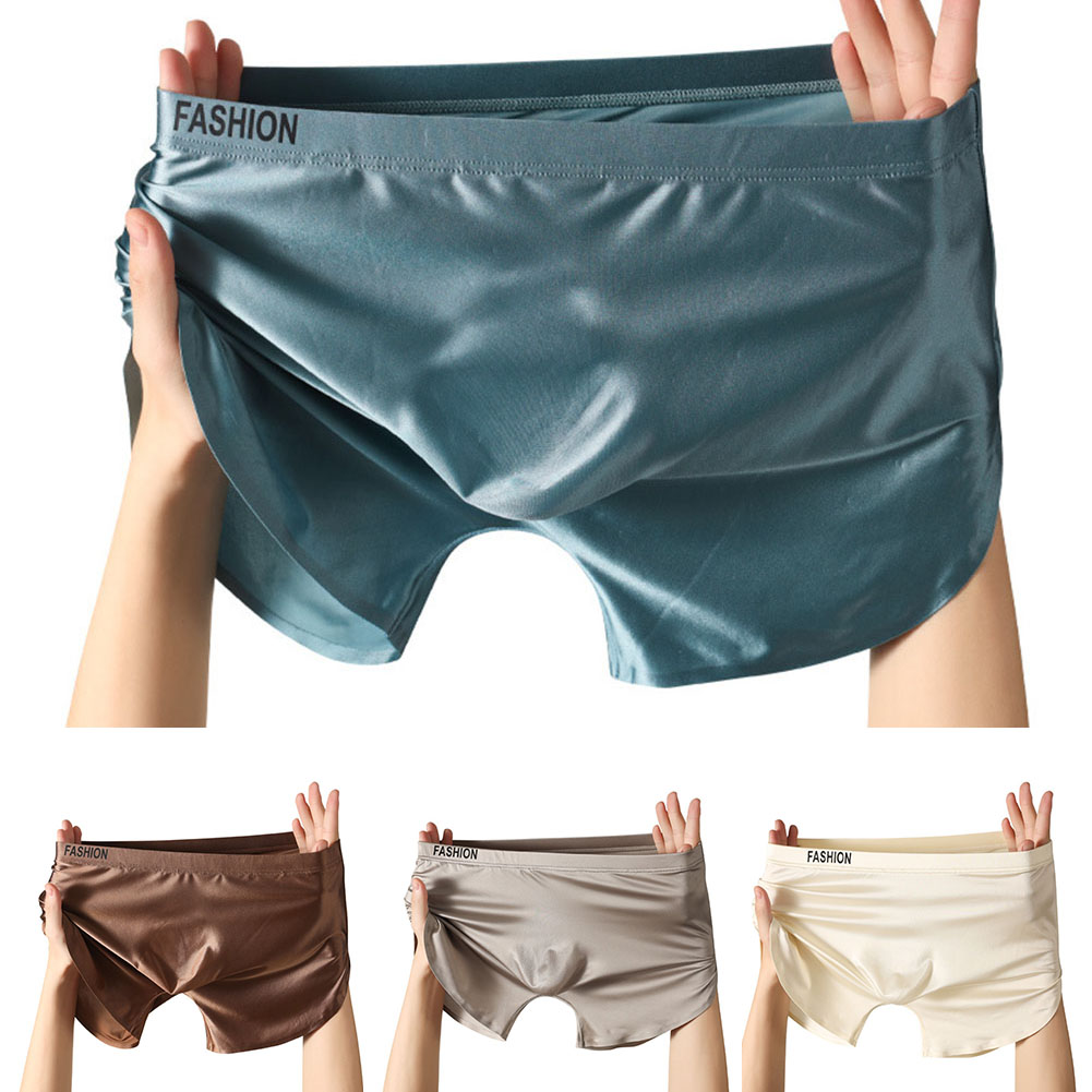 日常着用アイスシルクトランクス男性下着日常使用通気性 U 凸 - Trunk Breathable Men のレビューと価格