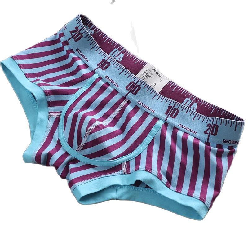 新しいストライプボクサーブリーフメンズ快適な下着通気性のある - Boxer Brief Pack Cotton のレビューと価格