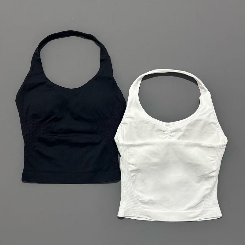 スポーツジム ホルターネックトップ レディース シームレス  - Suspender Tank Top のレビューと価格