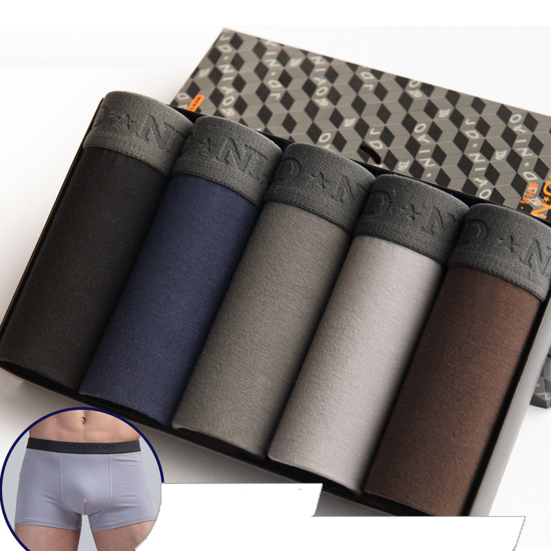 5 ピース/ロット男性下着綿ボクサー男性パンツ快適な通気性の - Boxer Brief Pack Cotton のレビューと価格