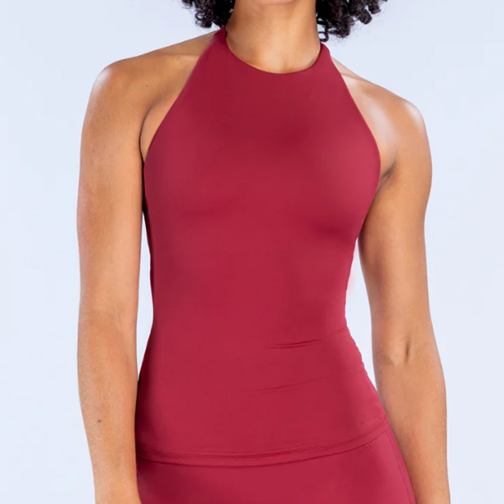 女性用ホルターネックタンクトップ、スポーツブラ内蔵、ヨガトッ - Suspender Tank Top のレビューと価格